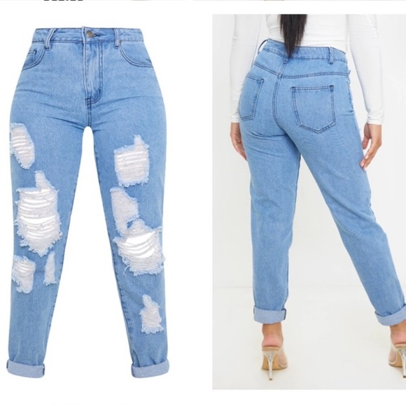 Petite Mid Wash Ripped Jeans - Picture 3 of 5